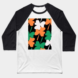 Shamrock In Ireland Flag Colors Baseball T-Shirt